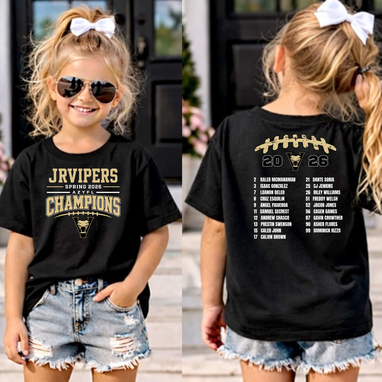 JrVipers Spring 2026 Champions UNISEX Tee - 11U