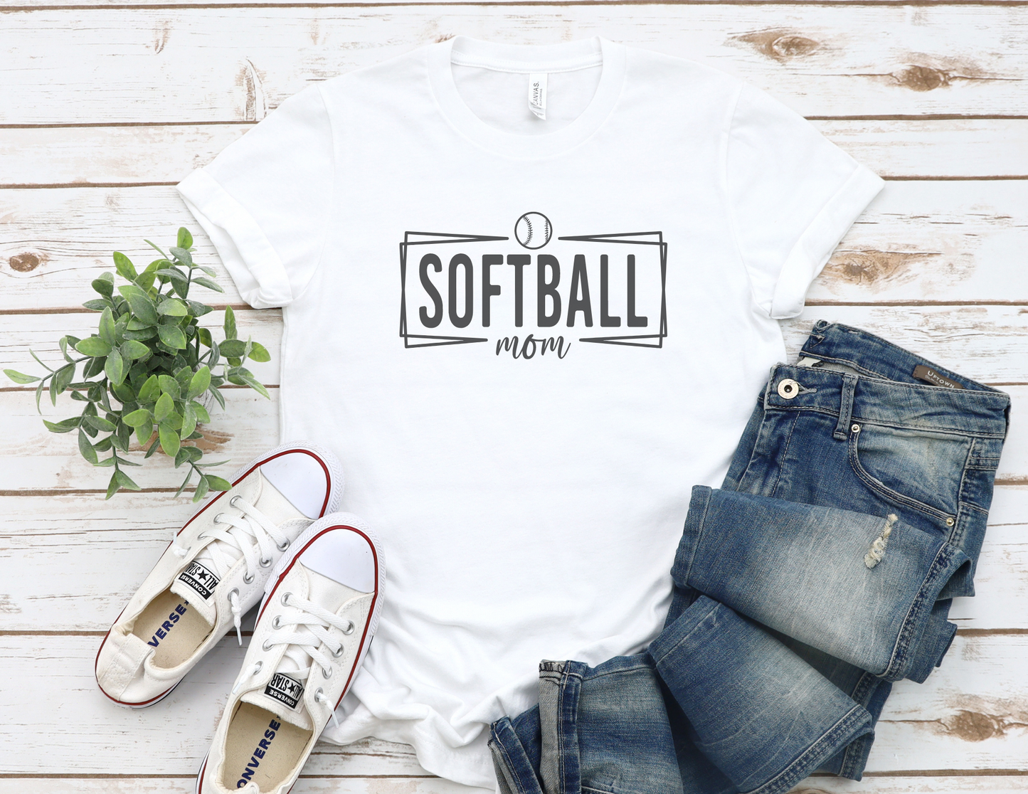 Modern Softball Mom T-Shirt