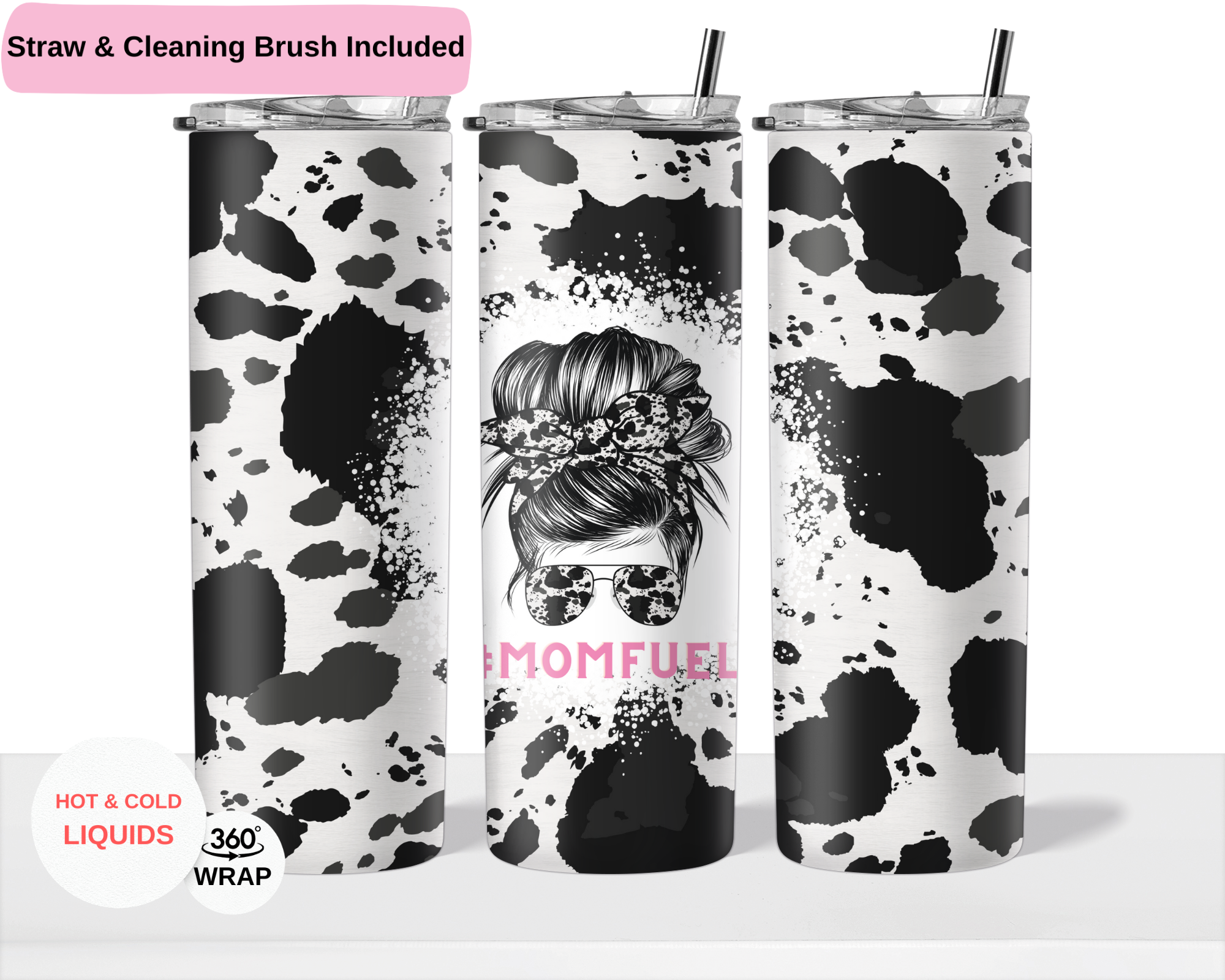 Cow Print Tumbler – OwlBehave