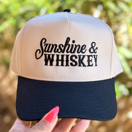Sunshine & Whiskey Embroidered Two-Tone Trucker Hat