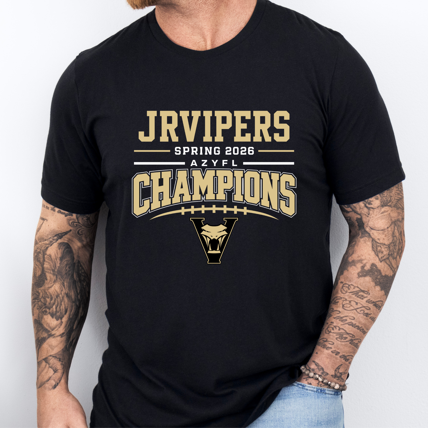 JrVipers Spring 2026 Champions UNISEX Tee - 11U