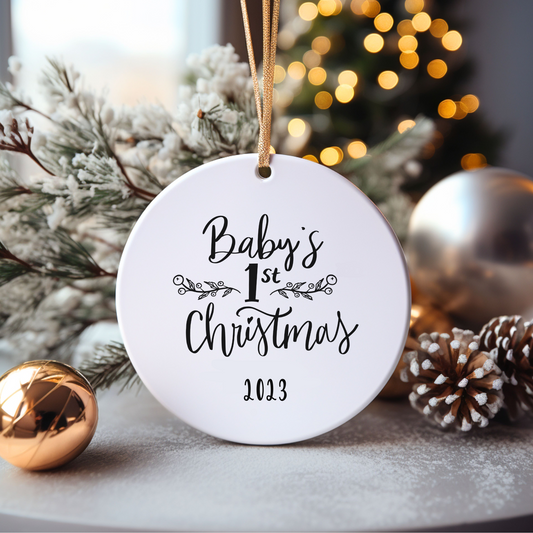Baby's First Christmas Ceramic Christmas Ornament