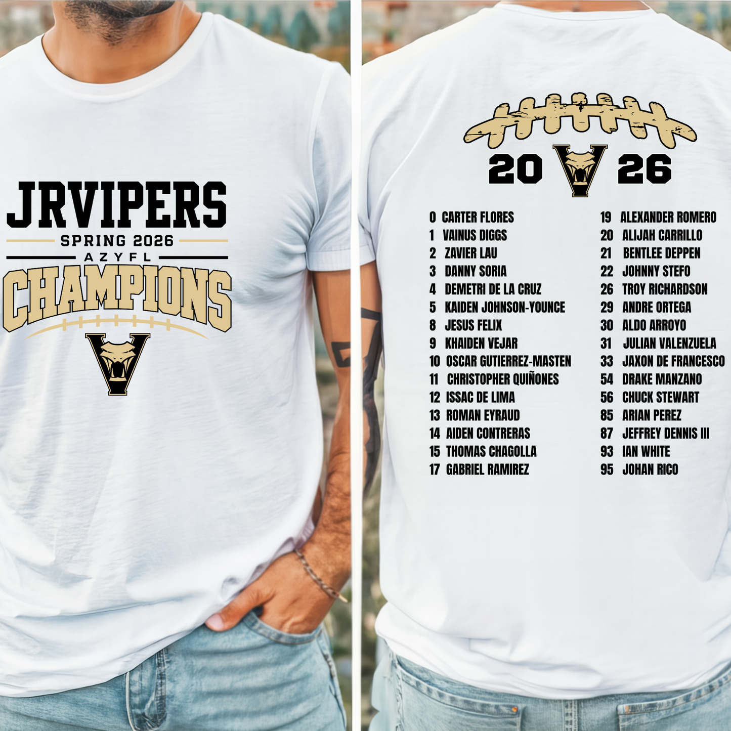 JrVipers Spring 2026 Champions UNISEX Tee - 13U