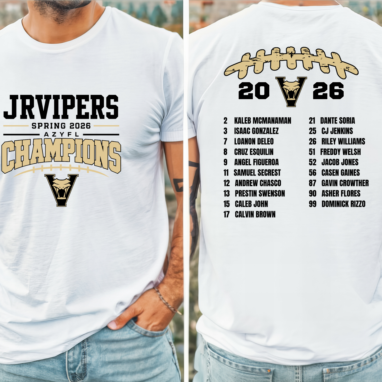 JrVipers Spring 2026 Champions UNISEX Tee - 11U