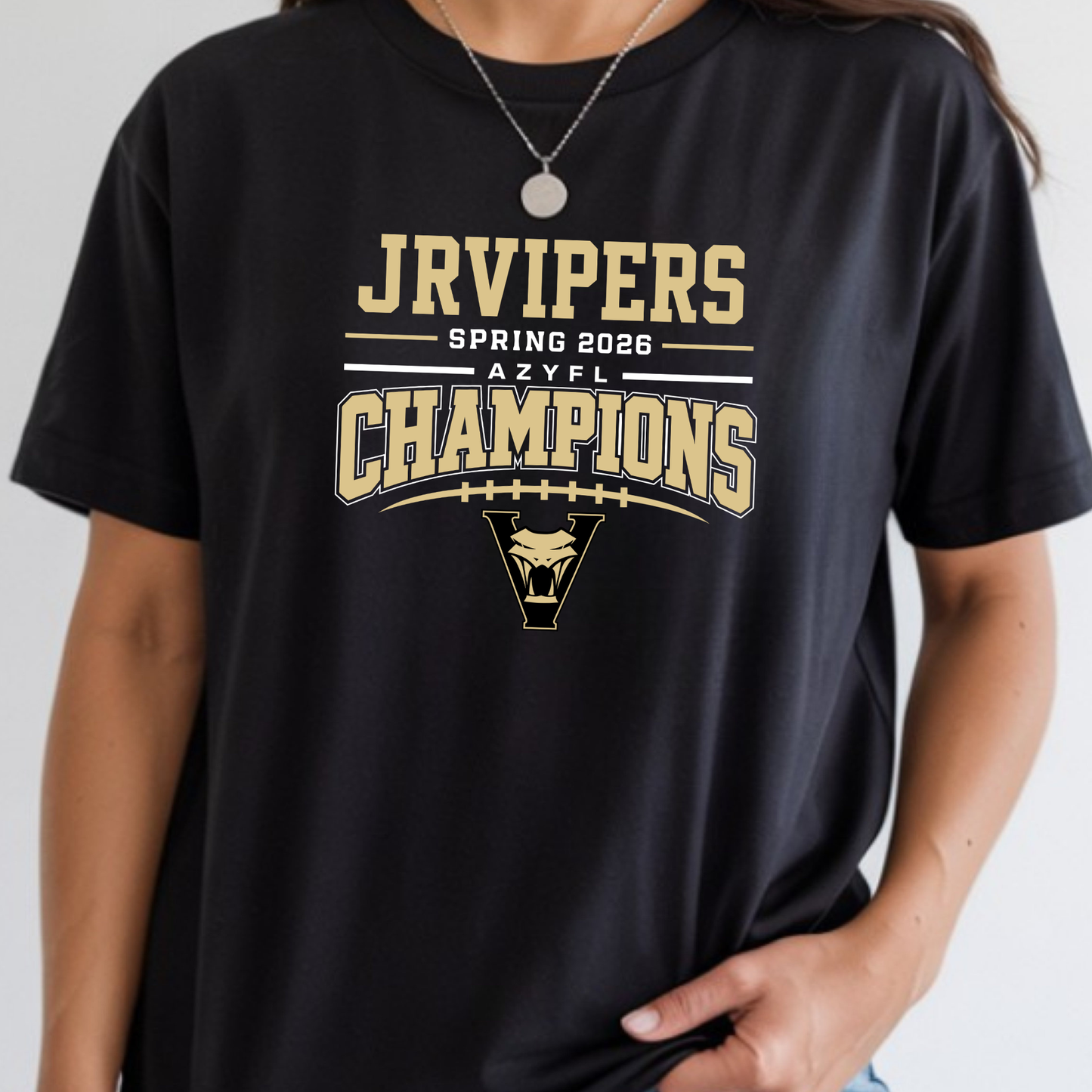 JrVipers Spring 2026 Champions UNISEX Tee - 13U