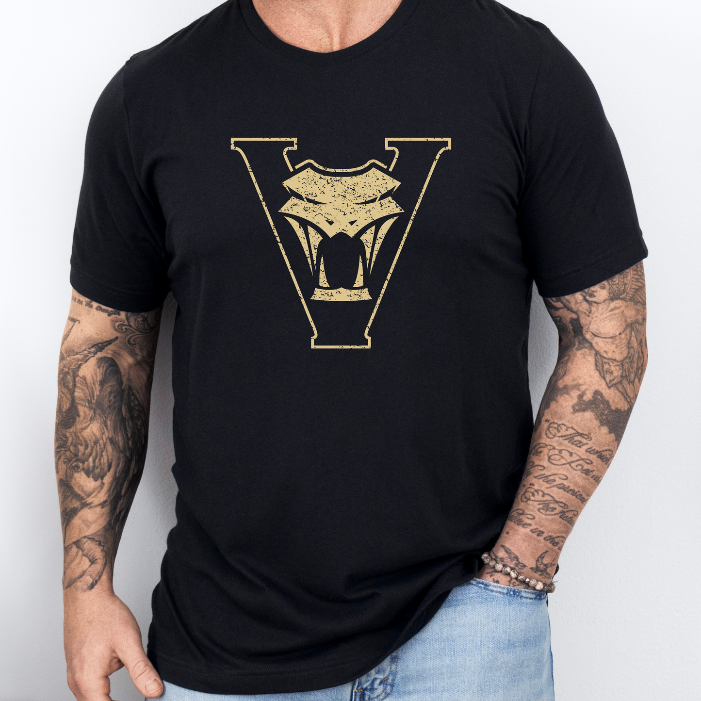 Distressed JrVipers Viper Logo T-Shirt