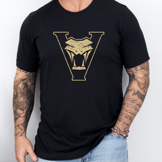 Distressed JrVipers Viper Logo T-Shirt