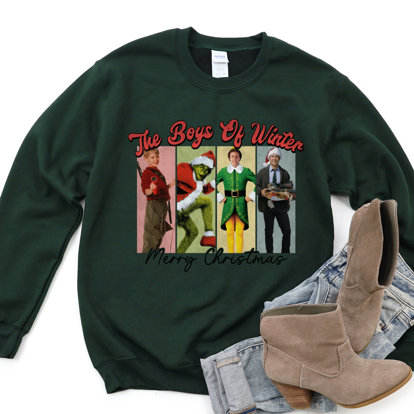 The Boys of Winter Christmas Crewneck Sweater