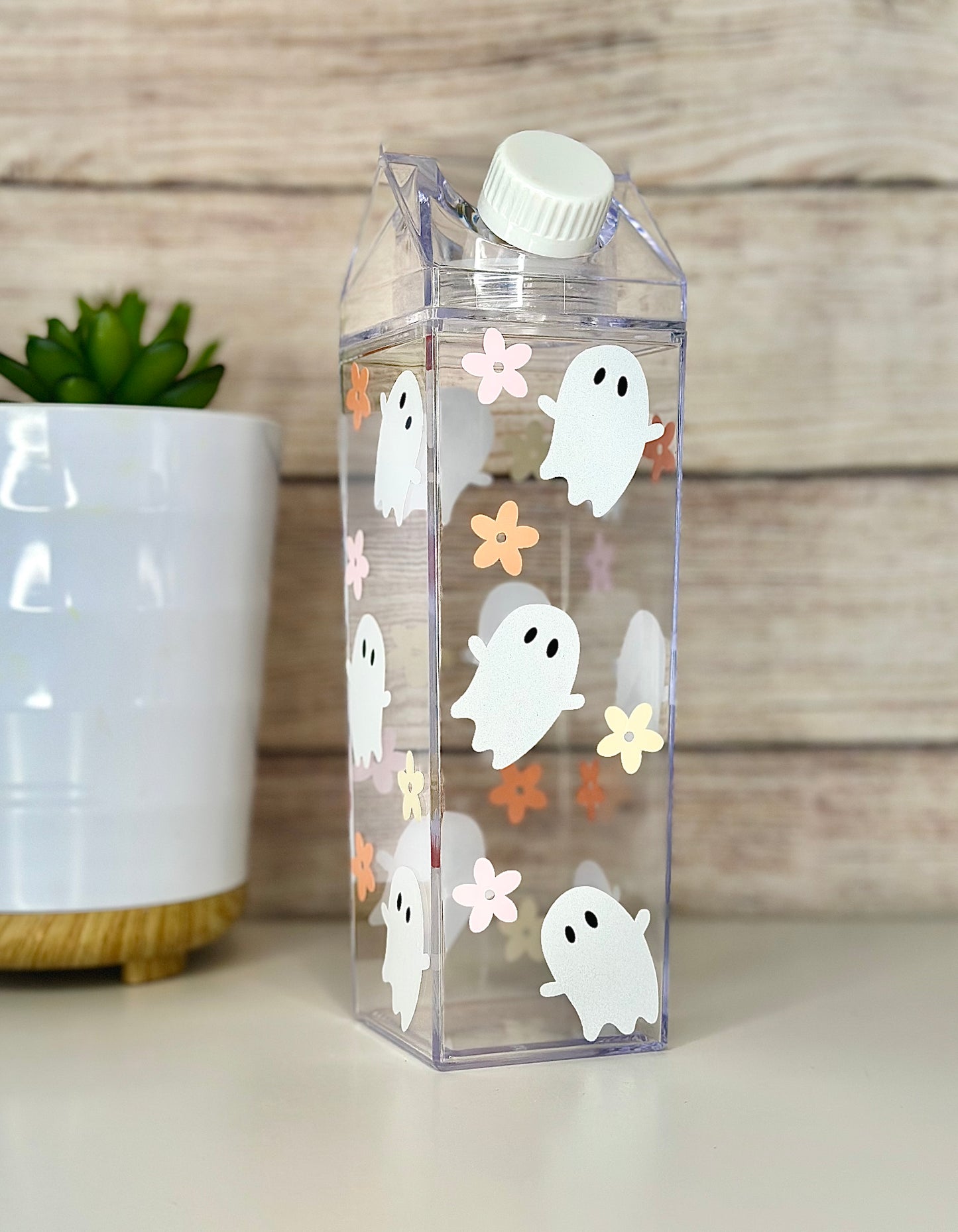 Ghost and Daisy Milk Carton Drinking Bottle