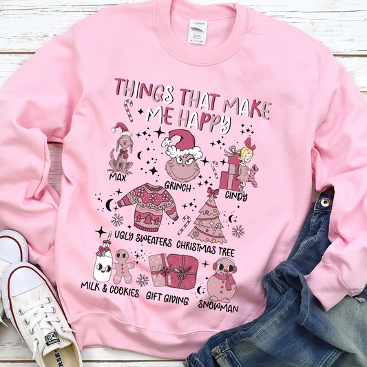 Favorite Things Grinch Christmas Crewneck Sweater