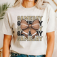 Game Day Girly Bow Tee – Football Season Graphic