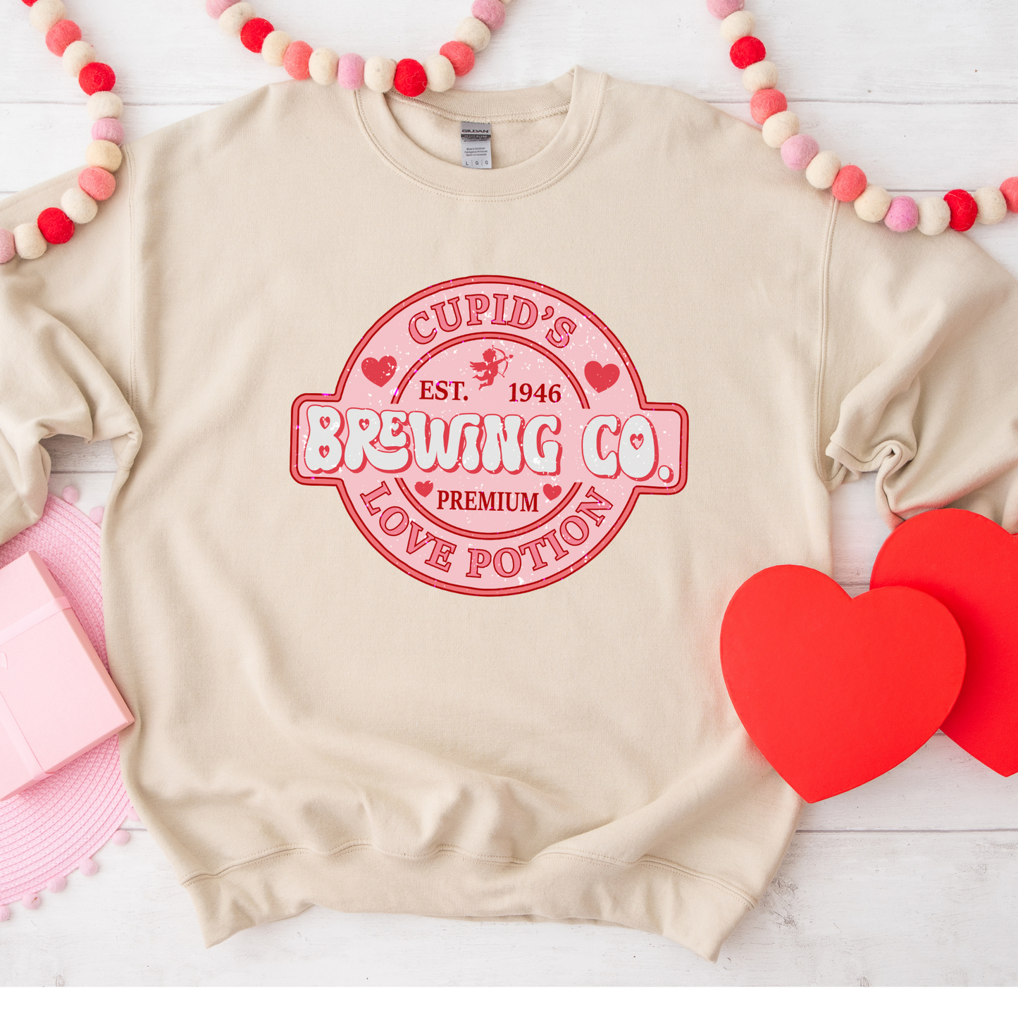 Cupids Brewing Co Love Potions Crewneck Sweater