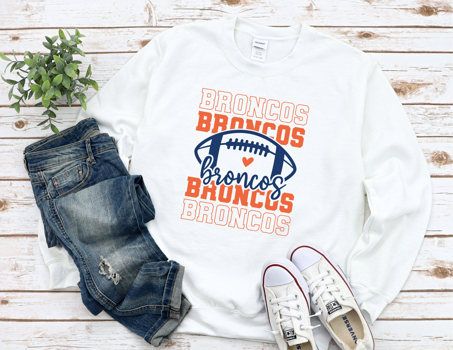 Broncos Stacked Sweater