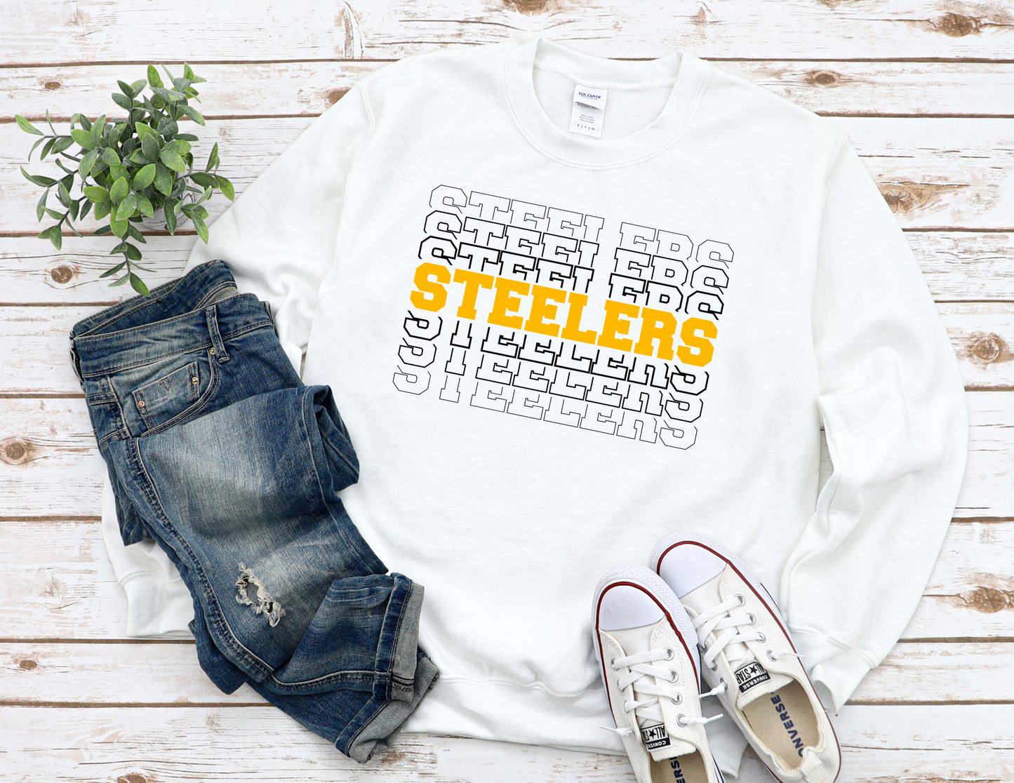 Stacked Steelers Sweater
