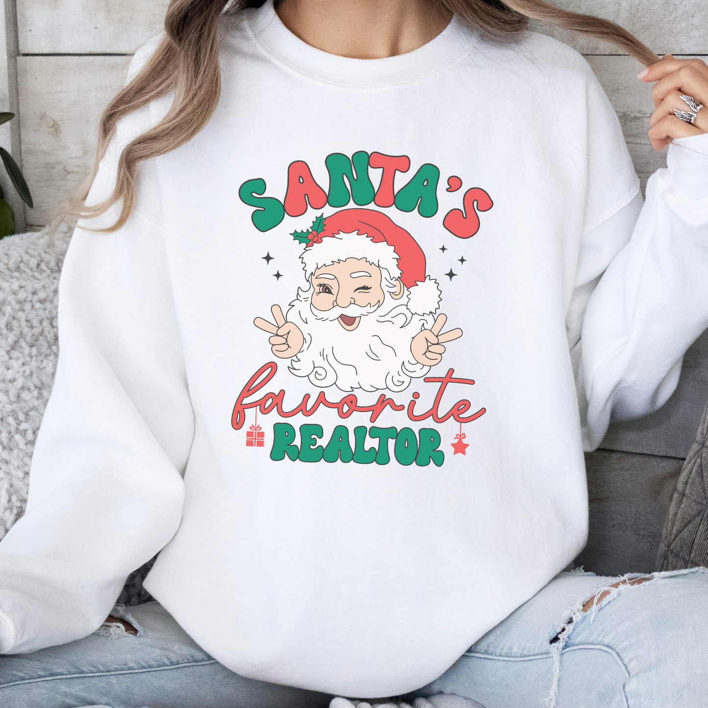 Santas Favorite Realtor Crewneck Sweater