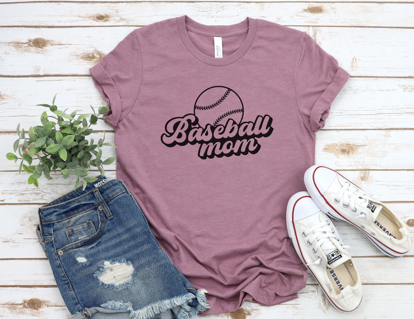 Retro Baseball Mom T-Shirt