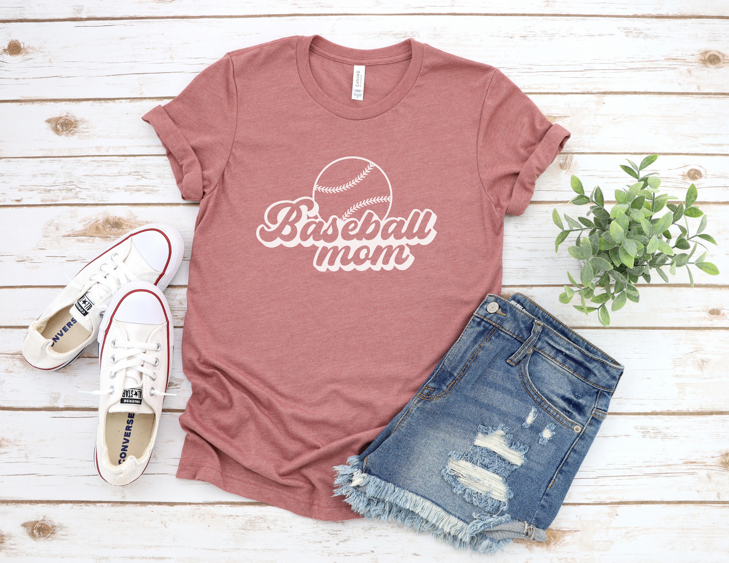 Retro Baseball Mom T-Shirt