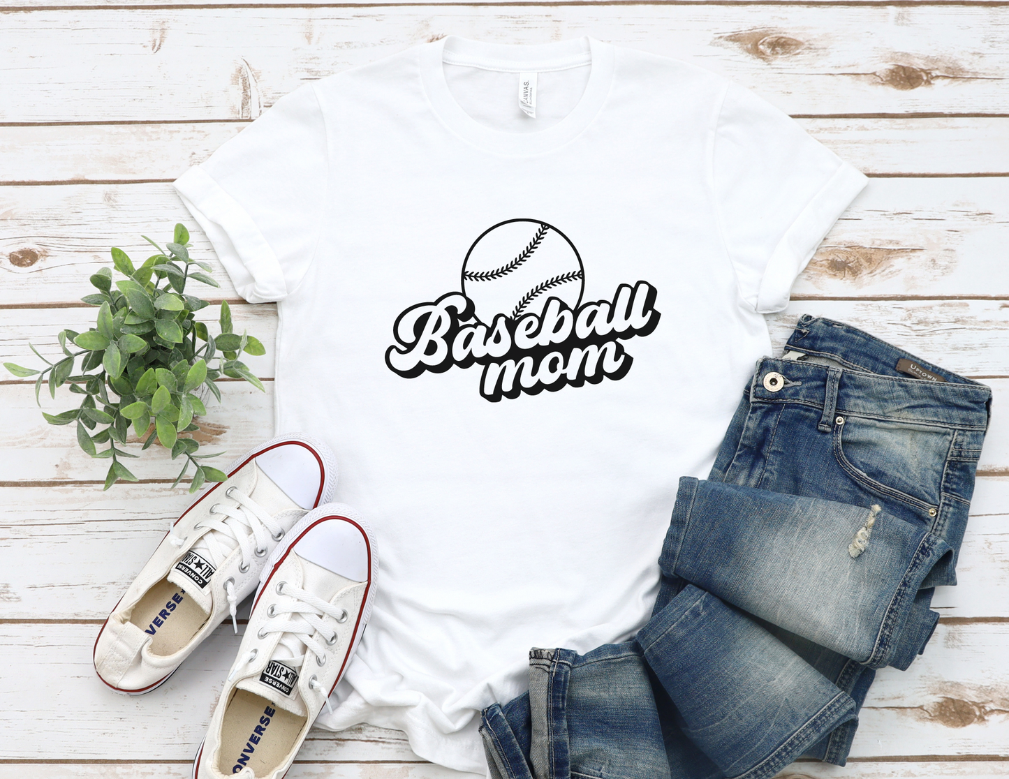 Retro Baseball Mom T-Shirt