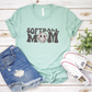 Vintage Groovy Softball Mom T-Shirt