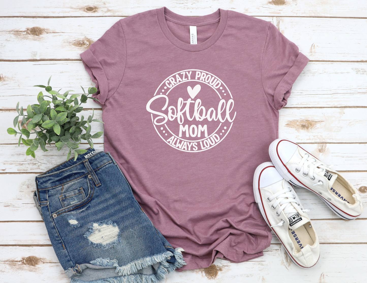 Crazy Loud Always Proud Softball Mom T-Shirt