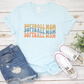 Wavy Softball Mom T-Shirt