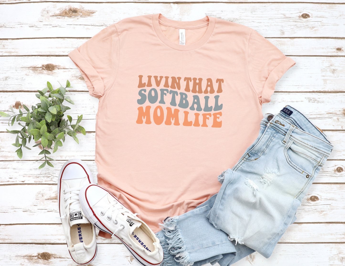 Livin That Softball Mom Life T-Shirt