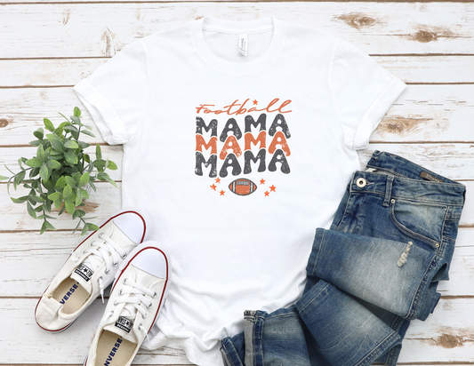 Vintage Print Football Mama T-Shirt