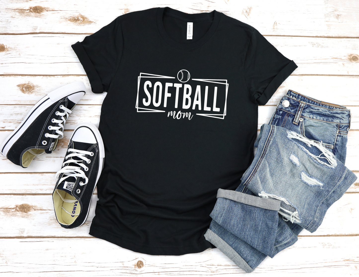 Modern Softball Mom T-Shirt