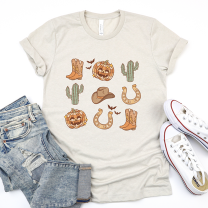 Western Halloween Print T-Shirt