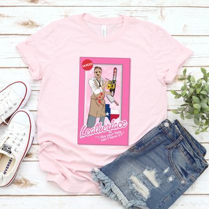 Leatherface in a Barbie Box T-Shirt