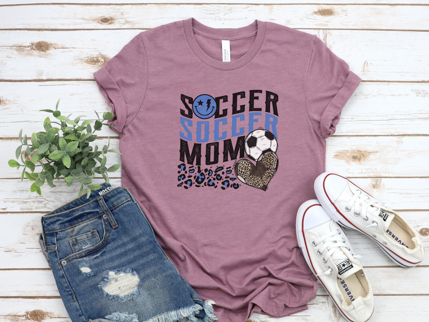 Blue Wave Cheetah Soccer Mom T-Shirt