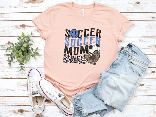 Blue Wave Cheetah Soccer Mom T-Shirt
