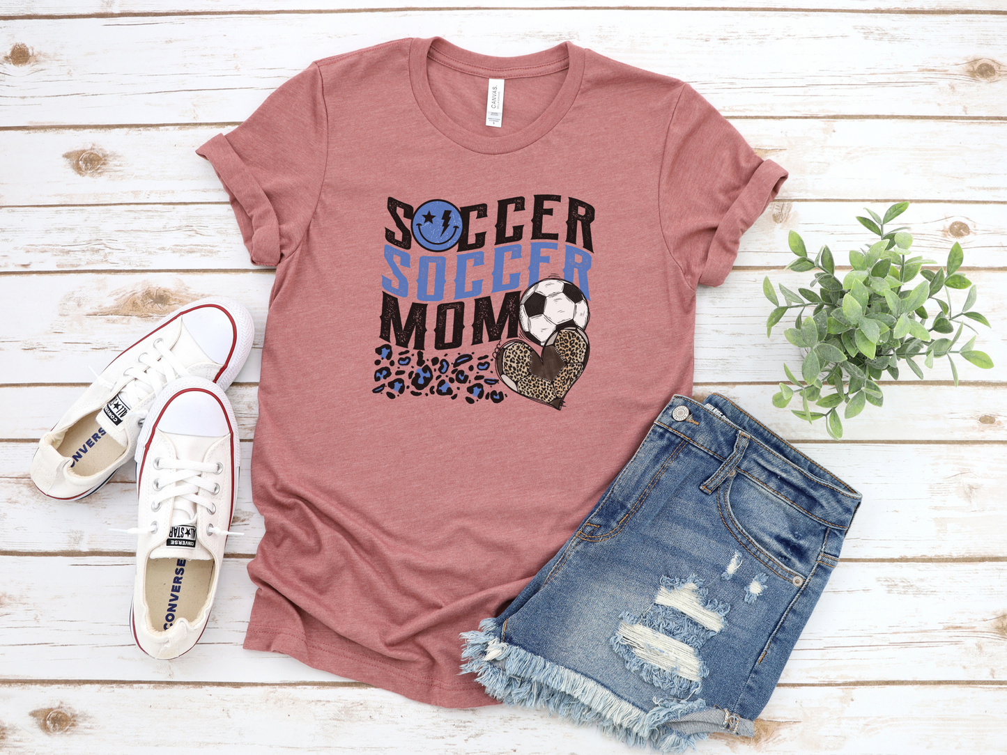 Blue Wave Cheetah Soccer Mom T-Shirt