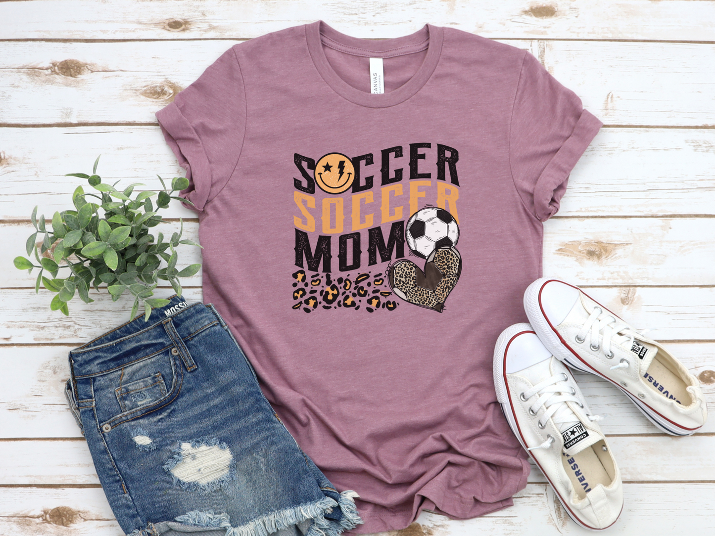 Yellow Wave Cheetah Soccer Mom T-Shirt