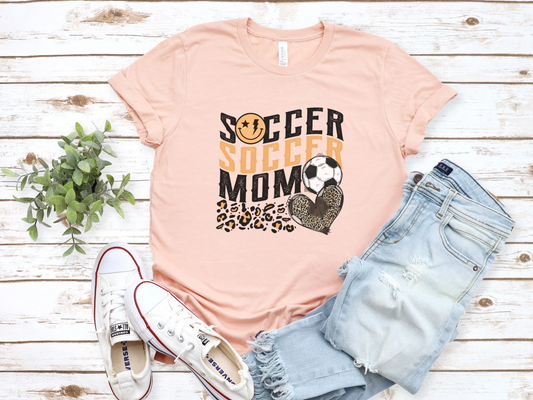 Yellow Wave Cheetah Soccer Mom T-Shirt