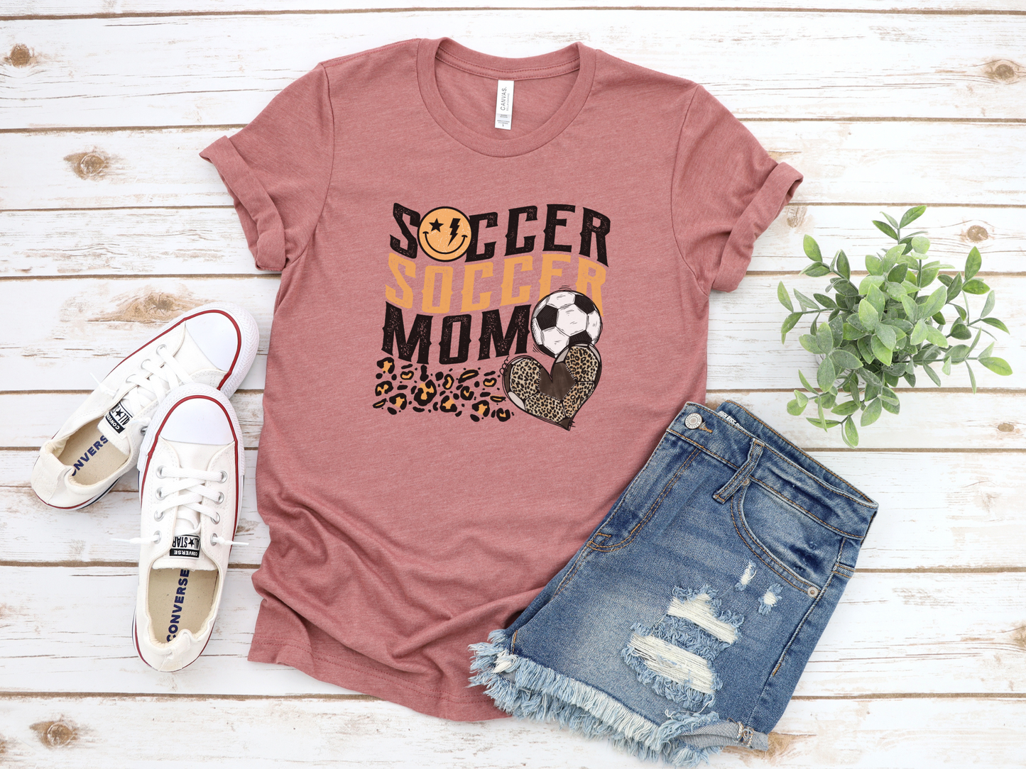 Yellow Wave Cheetah Soccer Mom T-Shirt