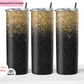 Black and Gold Glitter 20 oz Double Layer Vacuum Tumbler