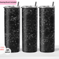 Black Cheetah Glitter 20 oz Double Layer Vacuum Tumbler